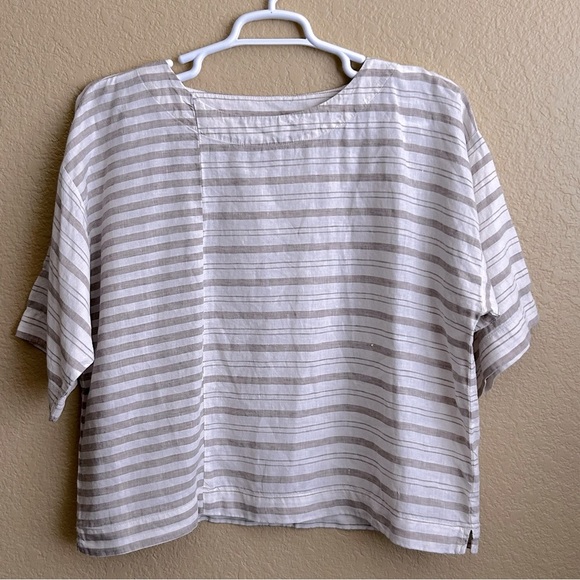 J. Jill Tops - J. Jill Boxy Striped Linen Top